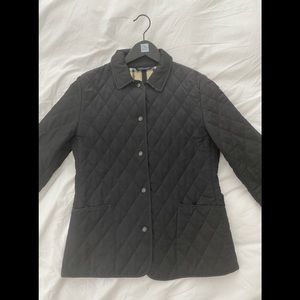 Burberry Quilted Jacket Coat Black